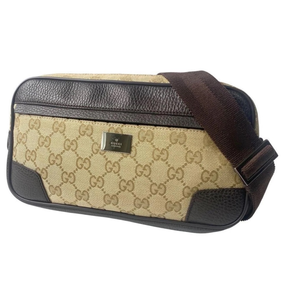 Gucci Beige and Dark Brown Belt Bag